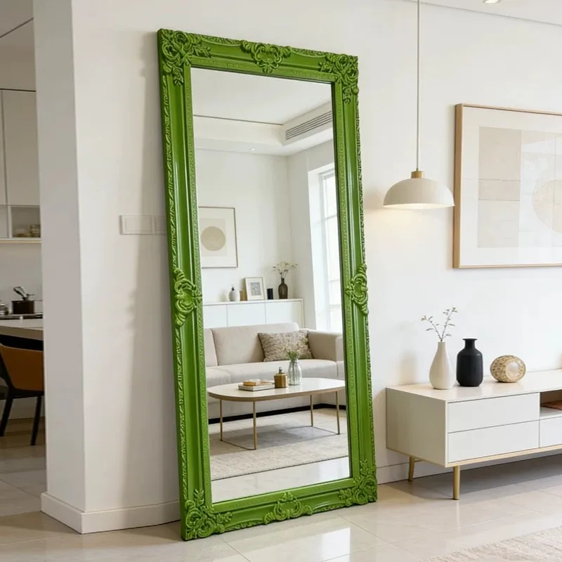 Aesthetic Nordic Decorative Mirrors Living Room Modern Girls Standing Mirror Funky Art Makeup Portable Spiegels Home Products