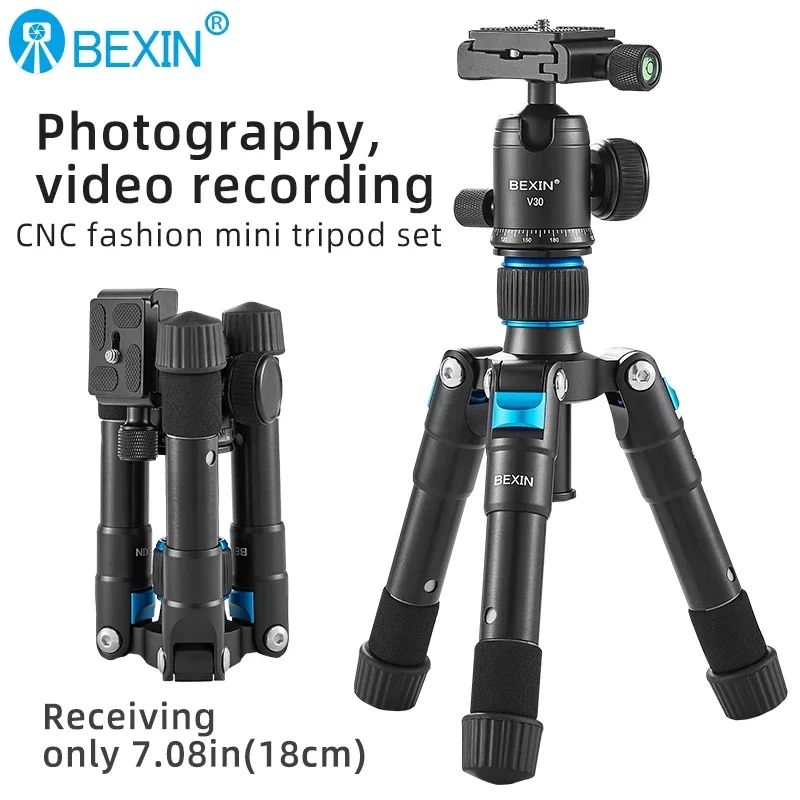 MS08 Tripod Legs Portable Tripode Travel Camera Smartphone Holder Phone Photography Small Mini Tripod with 360° Ball Head