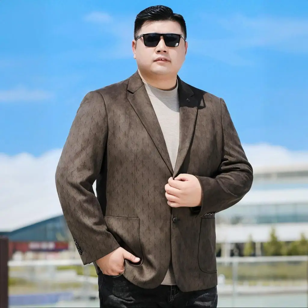 Allingentle Customized Mens Big and Tall Suits Office Elegant Slim Fit 2 Piece Suit Notched Single-Breasted Suits for Men