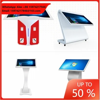 2k 4k Full HD 32 43 55 65 Inch Indoor Floor Stand Vertical Digital Signage Totem Touch Screen Android PC System For Shop Office