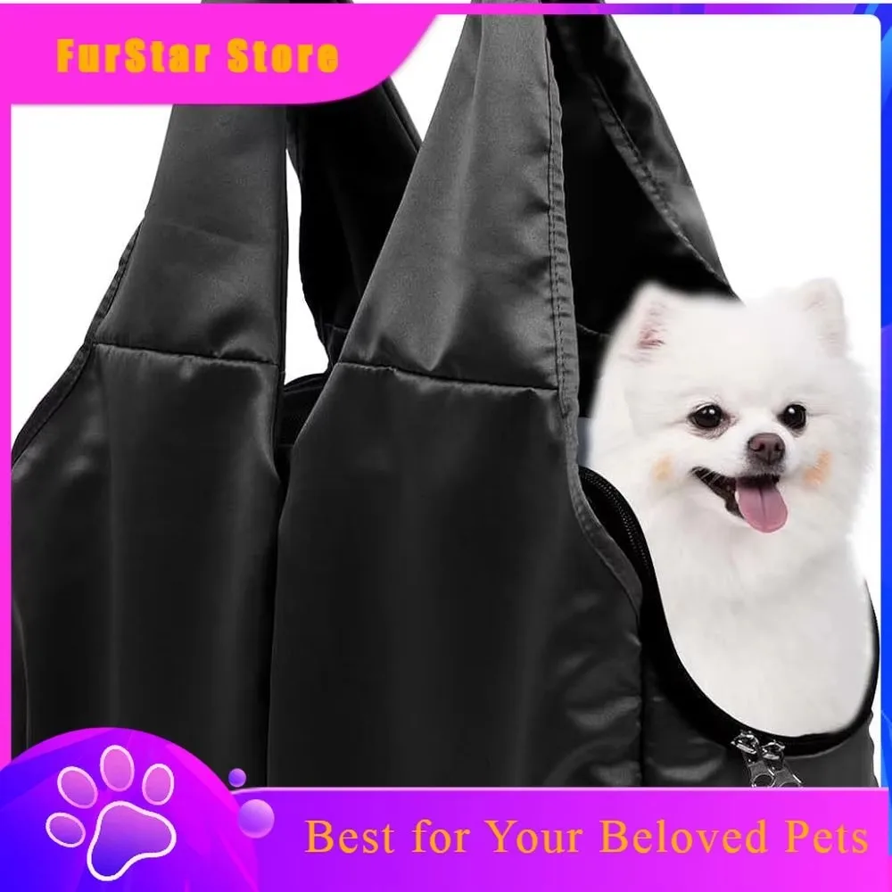 FurStarDog Purse Carrier For Small Dogs, Cats, And Puppies – Soft-Sided Travel Pet Tote Bag With 4 Large Pockets, Foldable, Ligh