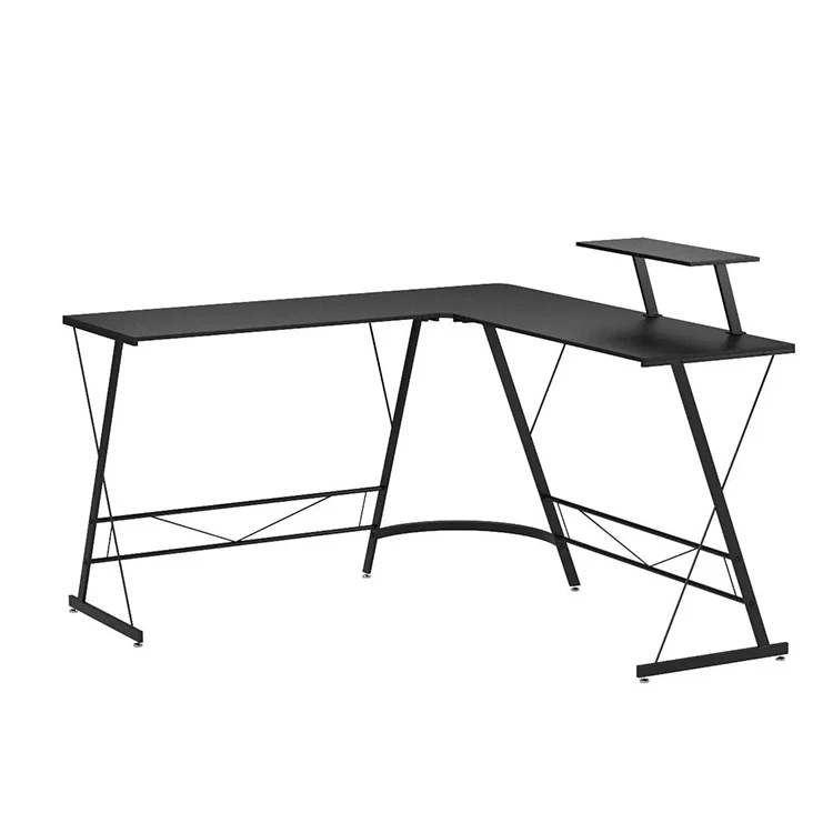 Corner Office Computer Desk Adjustable Standing Desk Factory Price High Quality L Shaped 51 Inch Gaming Desk With Monitor Stand