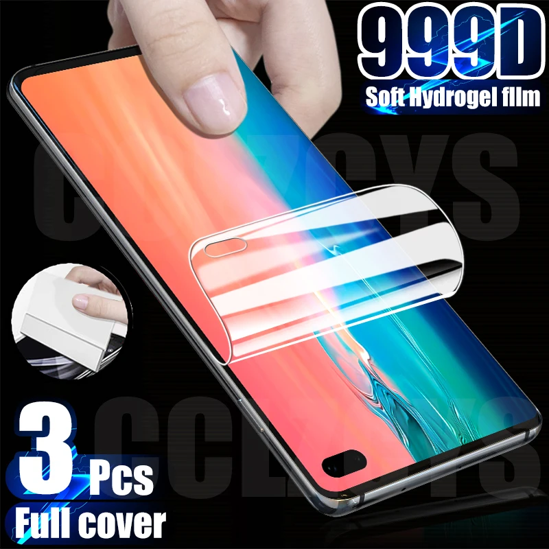 3PCS Hydrogel Screen Protector for Huawei P50 Pro Plus Nova 7 SE Y5P Y7P Y9A Anti-Scratch HD Clear Hydrogel Full Coverage Film