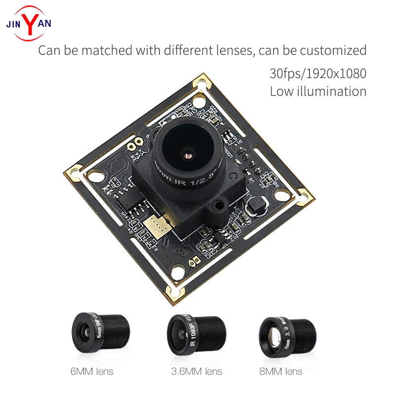 2 Megapixel HD H.264 1920*1080 Camera Module IMX290 0.001Lux Starlight Low Illumination USB2.0 Webcam MJPEG YUY2 PCBA
