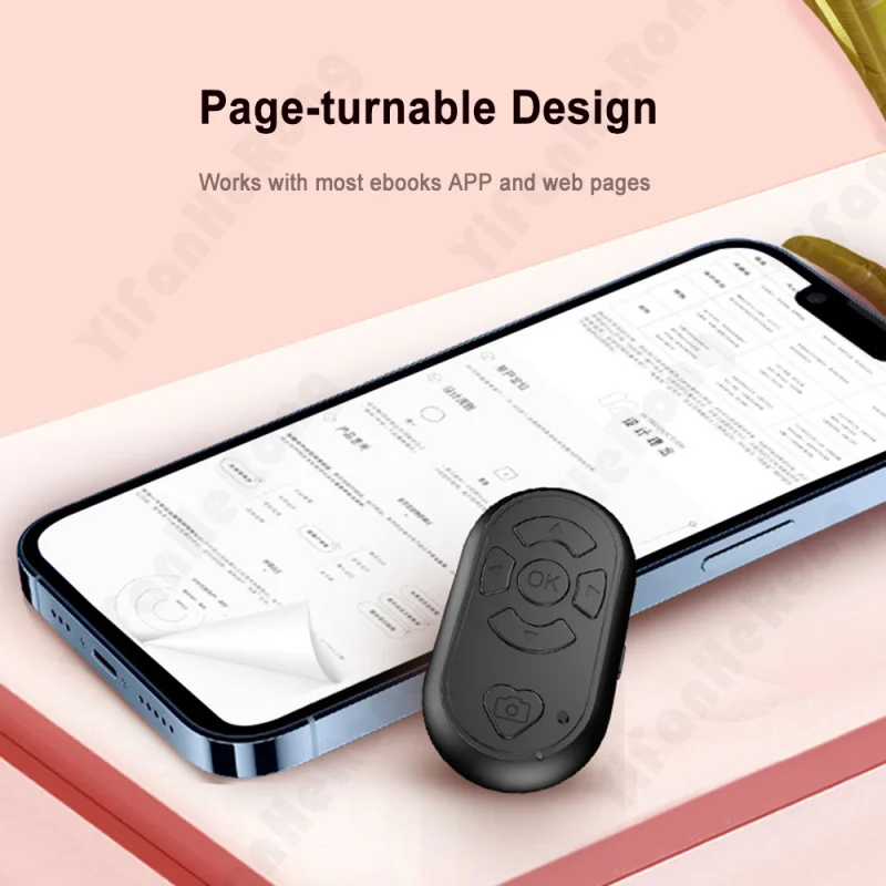 Universal Remote Control Wireless Bluetooth Selfie Video Controller Button Rechargeable Type-C for Android Ios Compatible Remote
