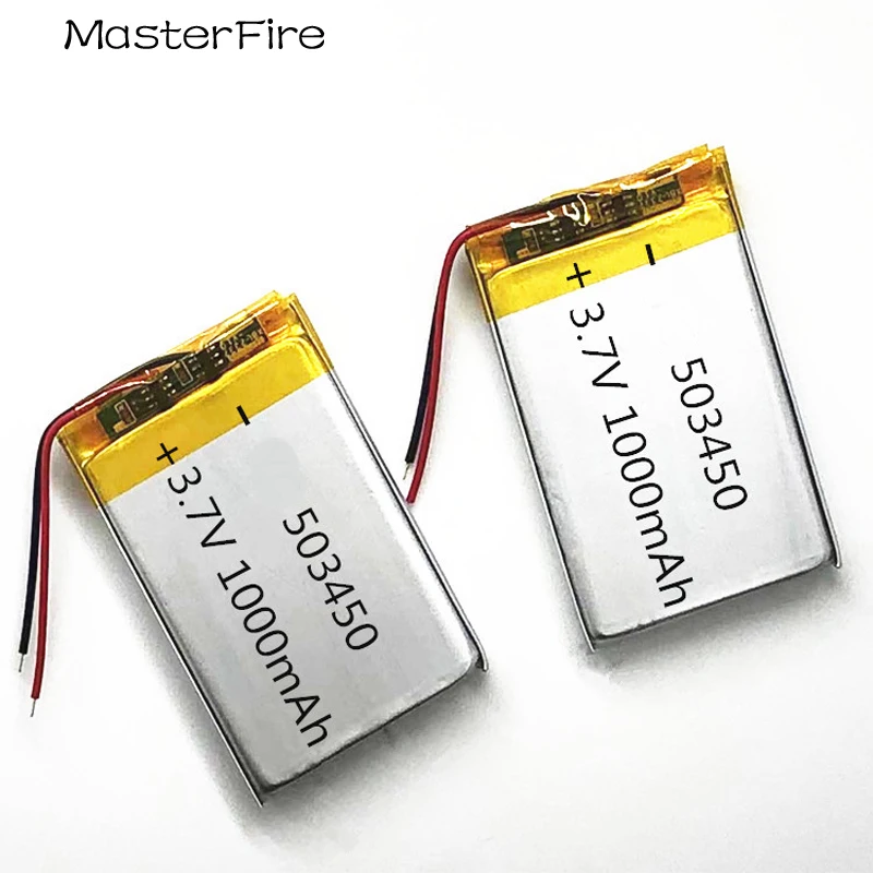10pcs/lot 3.7V 1000mah Rechargeable Lithium Polymer Battery 503450 for Bluetooth Speaker Smart Phone Camera Table Lamp Batteries