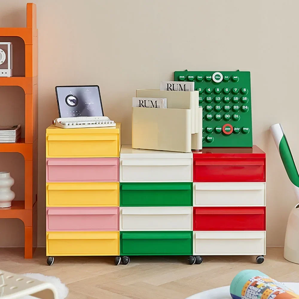 Nordic Bedroom Nightstands Plastic Cute Storage Box Kids Nightstands Simple Makeup Minimalist Bedroom Furniture Home Decoration
