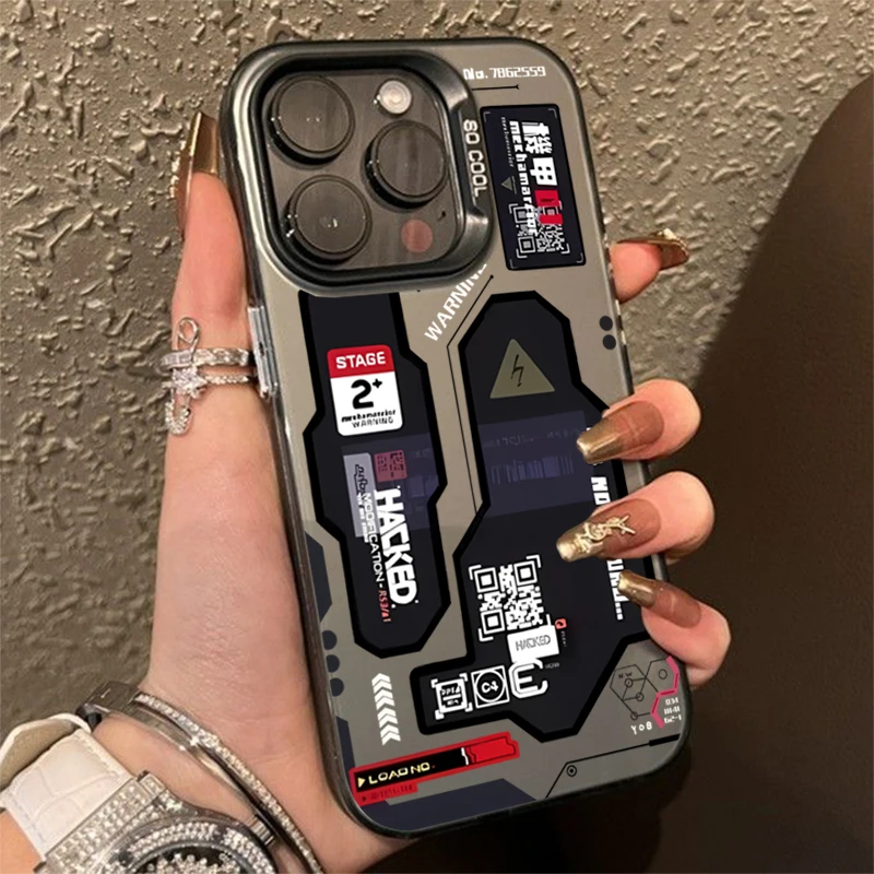 Phone Case for Xiaomi Redmi Note 14 12 11 10 13 Pro Plus 5G 12S 14C 13C 4G Mecha-Style Graffiti Cover Funda Redmi Note 14 Pro 5G