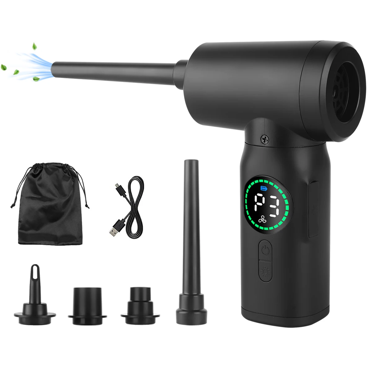 Wireless Air Duster 51000 RPM Dust Blowing Gun USB Compressed Air Blower Cleaning For Computer Laptop Keyboard Camera Cleaning
