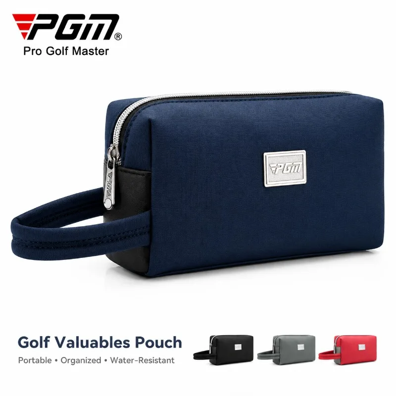PGM Golf Valuables Pouch Wristlet Bag Portable Phone Wallet Organizer Water-Resistant Nylon Storage Case for Travel Men Women