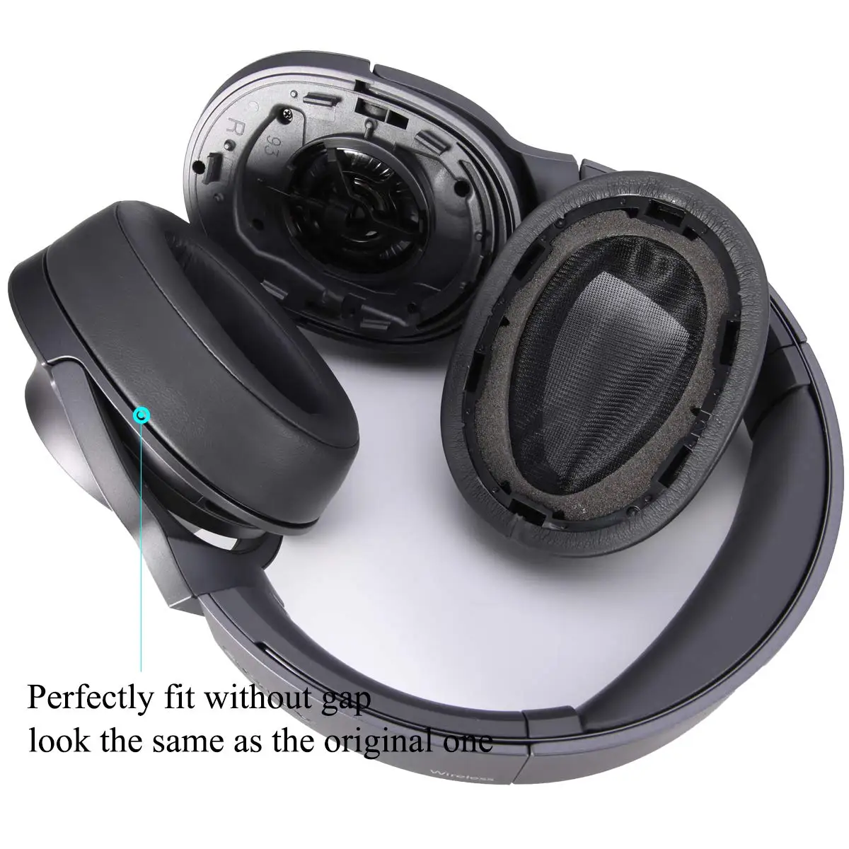 NUNUVV Replacement Ear Pads Cushions for Sony MDR-100ABN WH-H900N Headphone Soft Memory Foam Pads/Earpads repair parts,