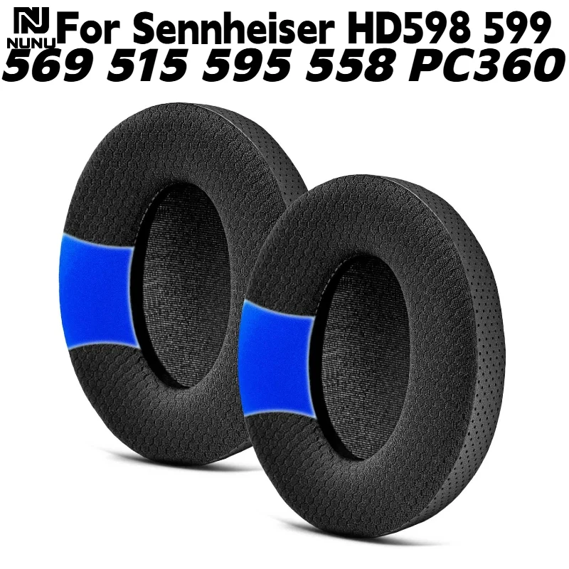 Replacement Mesh / flannel / linen Ear Pads With buckle for Sennheiser HD598 599 569 515 595 558 PC360 Headphones Repair Parts
