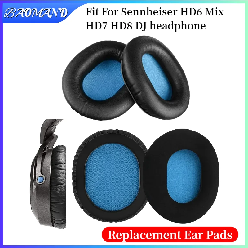 Replacement Ear Pads Cushions for Sennheiser HD6 Mix HD7 HD8 DJ Headphone Soft Memory Foam Pads/Earpads