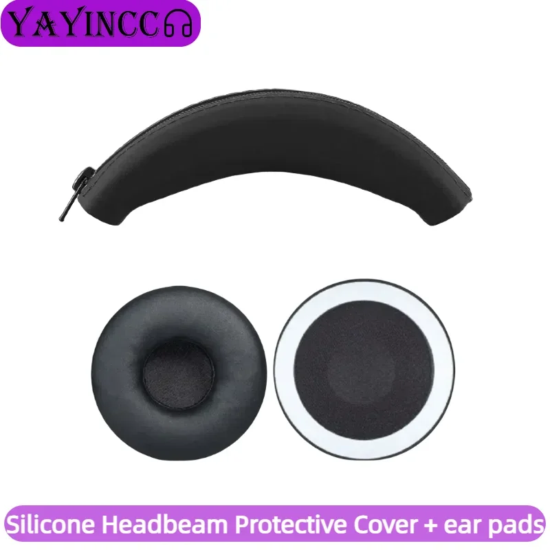 Replacement Protein skin memory sponge Ear Pads Silicone zipper head beam protective cover For Sony WH-XB700 Headphones