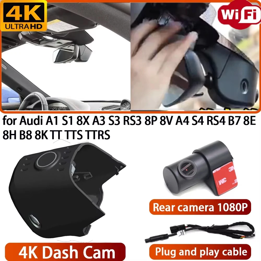 for Porsche 911 992 992.2 Carrera 2025 2026 Video Recorder 4K Lens DVR Dash Cam Wifi Camera 170° Wide Angle Loop Recording