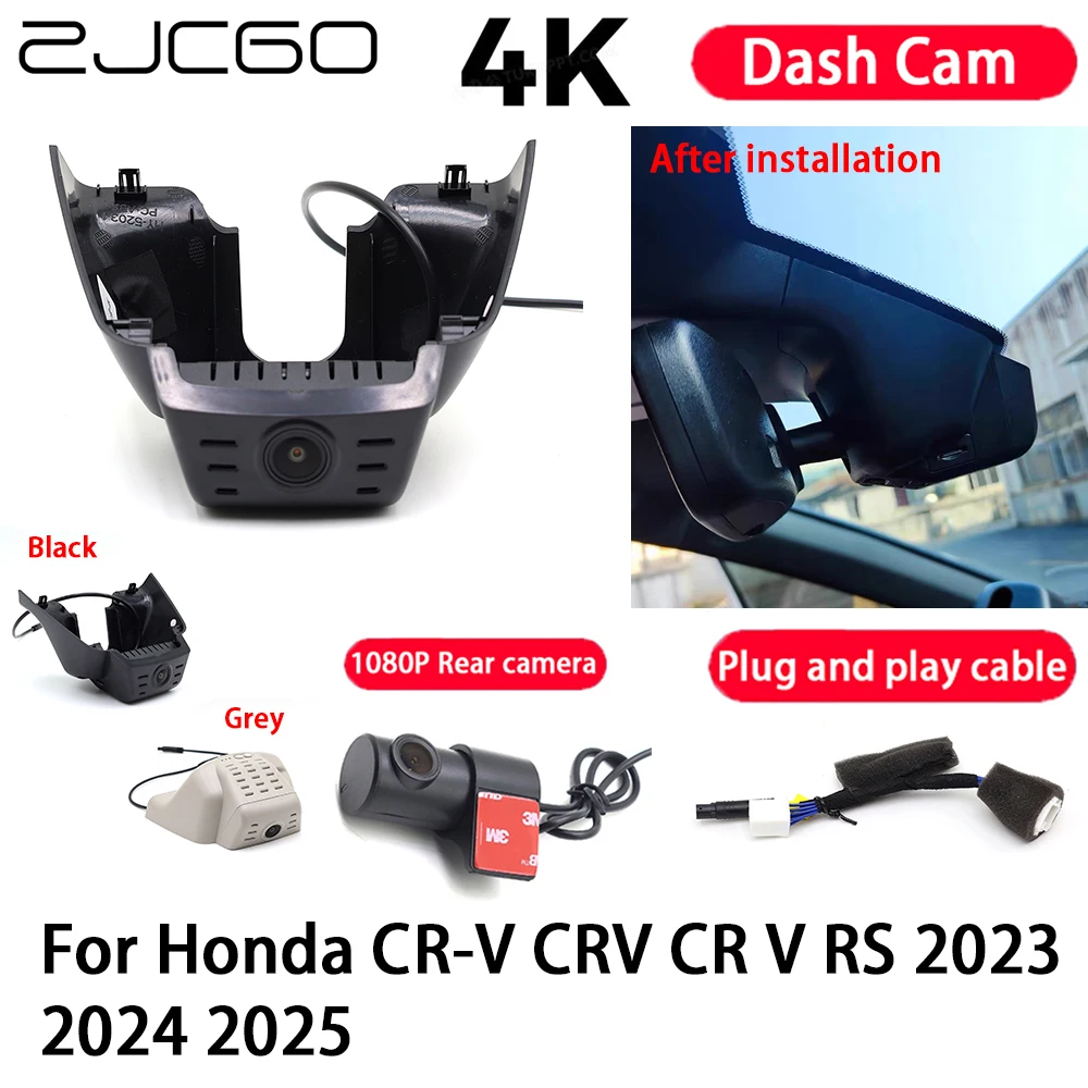 Car Camera 4K Plug and Play Dash Cam Video Recorder Night Vision for Honda CR-V CRV CR V RS 2023 2024 2025