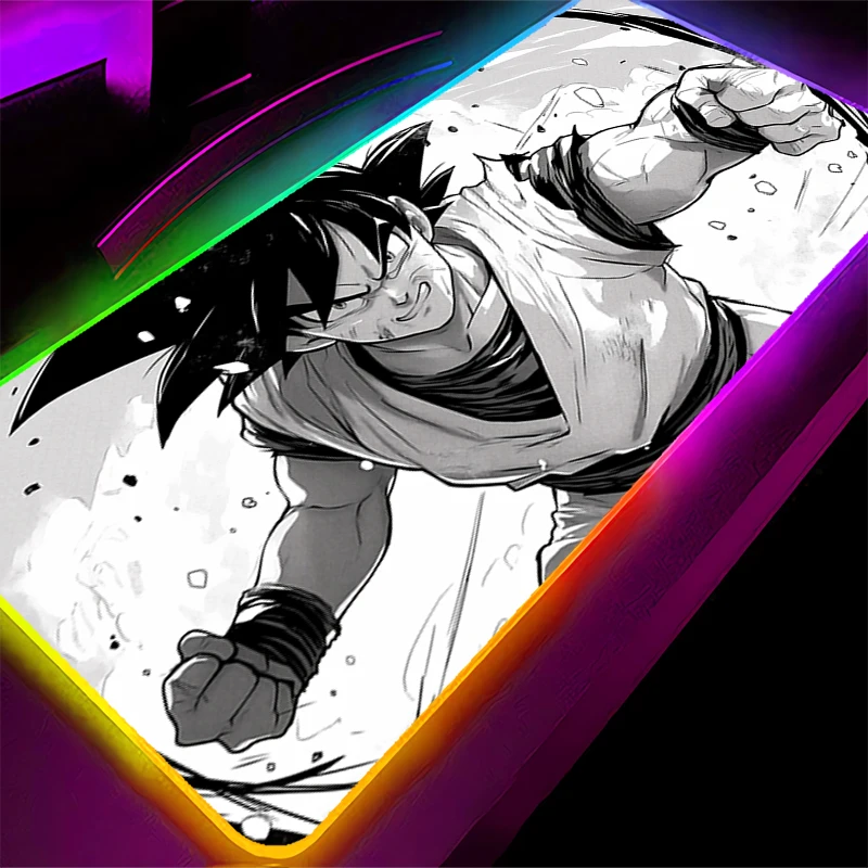 RGB Mouse Pad Dragon Ball Trunks Gaming Accessories PC Office Laptop xxl Computer Desk Mat Laptop Varmilo LED Keyboard Mousepad
