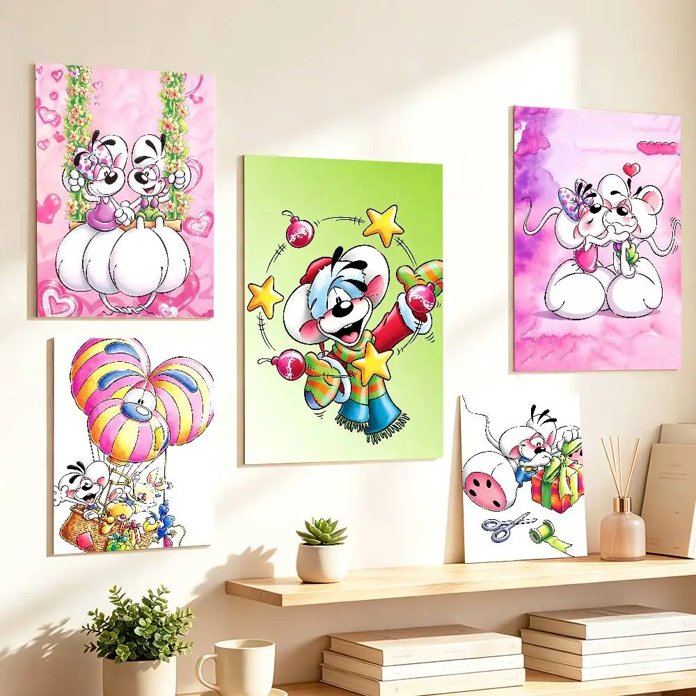 CuteWhimsical D-Diddl Mouse   Poster HD Self Adhesive Waterproof Wall Art Ideal for Home Office Dorm Gift