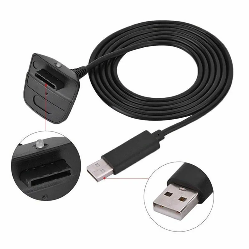 for XBOX 360 Charging Cable 1.5M USB Data Transfer Wire for Microsoft XBOX 360 Handle Console Connect Adapter Extend Cord