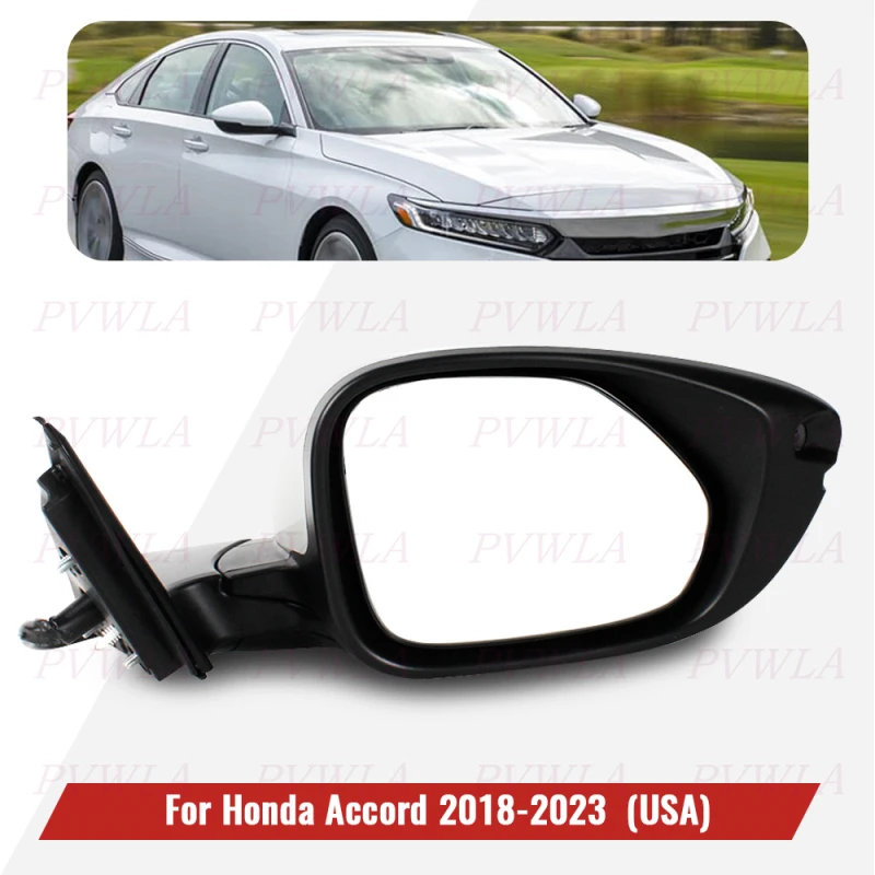 Right Passenger Side 13Pin Primer Rear Mirror Assembly For Honda Accord 2018 2019 2020 2021 2022 2023 US Version Car Accessories