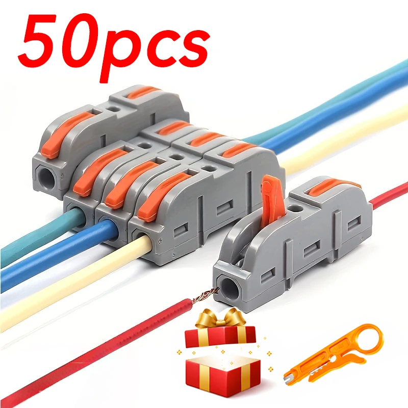 Fast Cable Connectors LED Wire Terminals Electrical Junction Lever Quick Splice Home Conductor Domino Plug Wiring Block Reusable