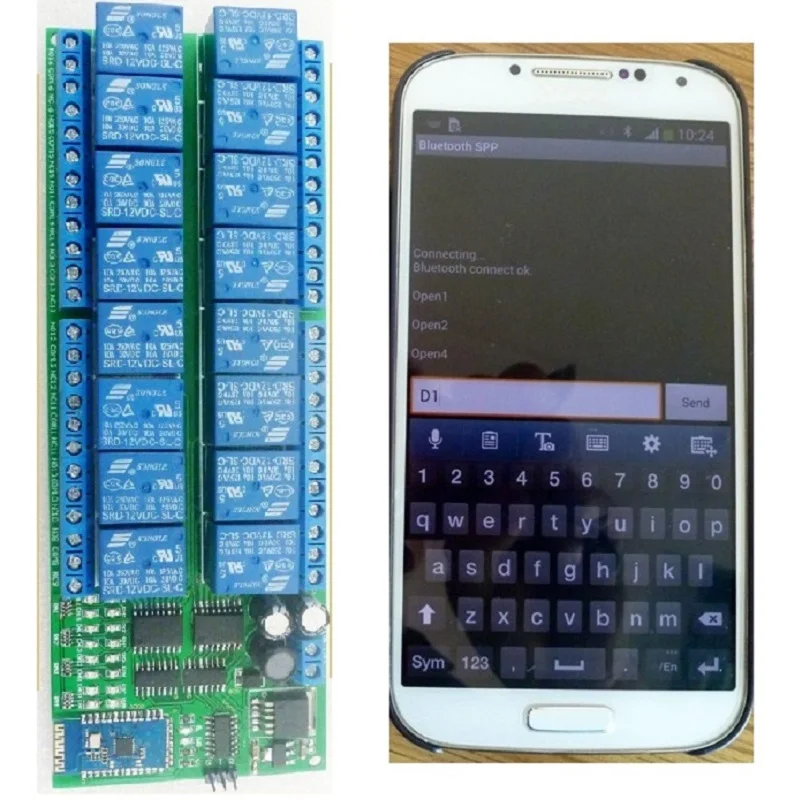 16-Ch Android Phone  4PCS Bluetooth-compatible Control Relay Module for Smart Home LED Lighting