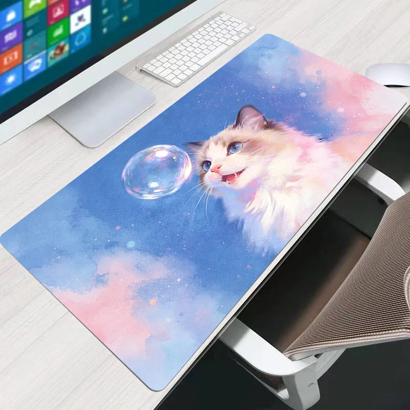 kawaii Mouse Pad Cartoon Pet Office Desk Mat Gamer Accessories Anime cat Keyboard Pad PC Computer Mousepads Gaming Desktop Decor