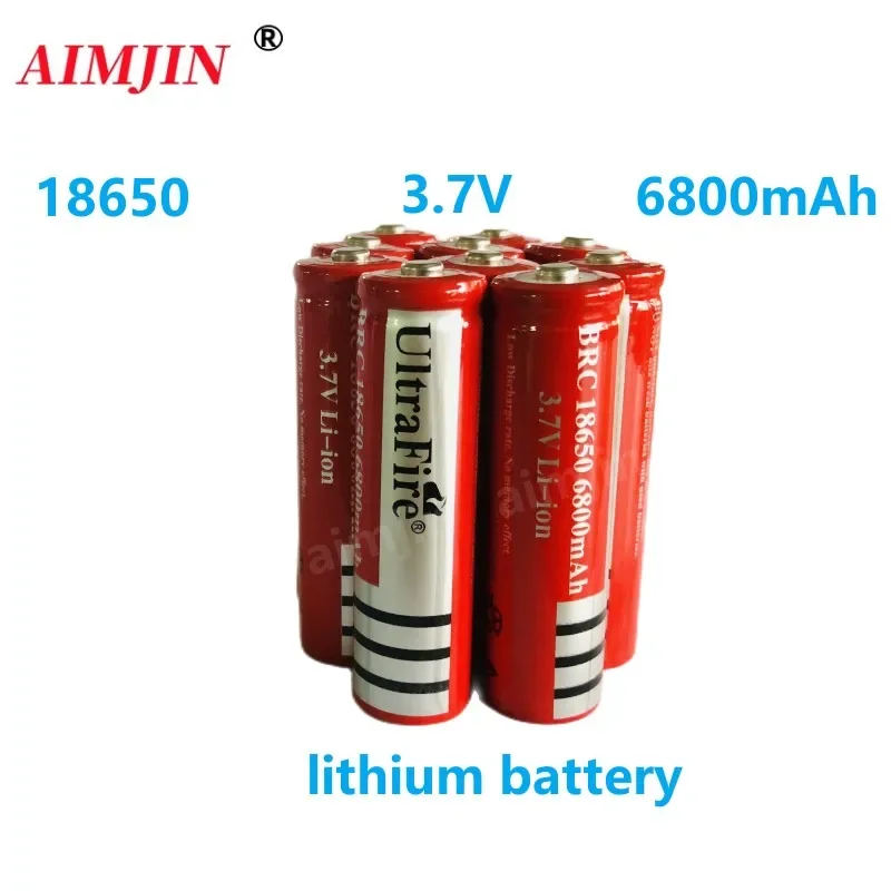 New 18650 3.7V 68000mAh. Rechargeable Lithium Battery. Voltage Stability Children's Flashlight.Toy Car. LED Light