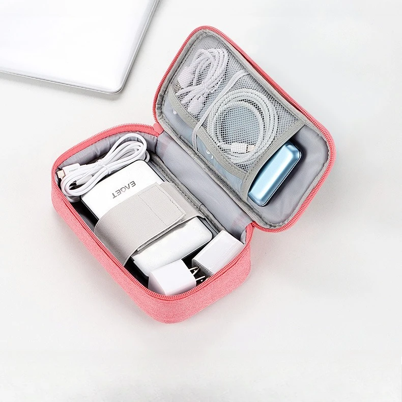Multifunctional Waterproof Travel Organizer Bag for Phone Accessories Power Bank Hard Drive Earphone Charger