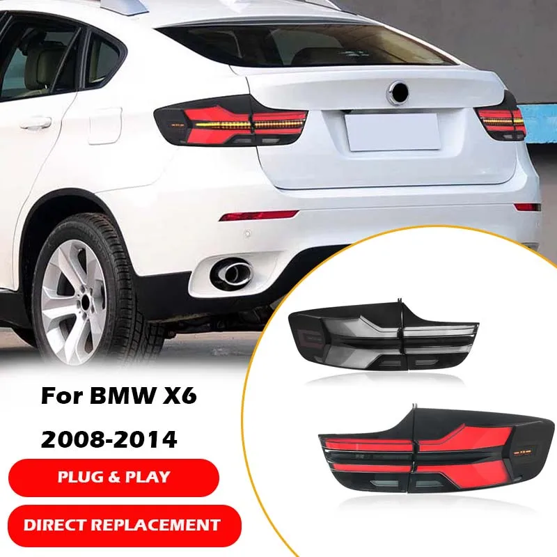 LED Tail Lights For BMW X6 E71 Taillight 2008-2014 Rear Lamps Taillights Rear Fog Lights Dynamic Turn Signal Auto Accessories