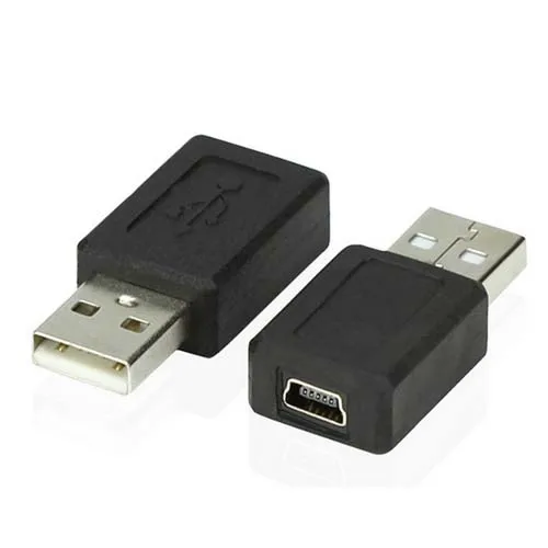 mini usb b 5 pins female jack to usb a 2.0 male connector adapter M/F new