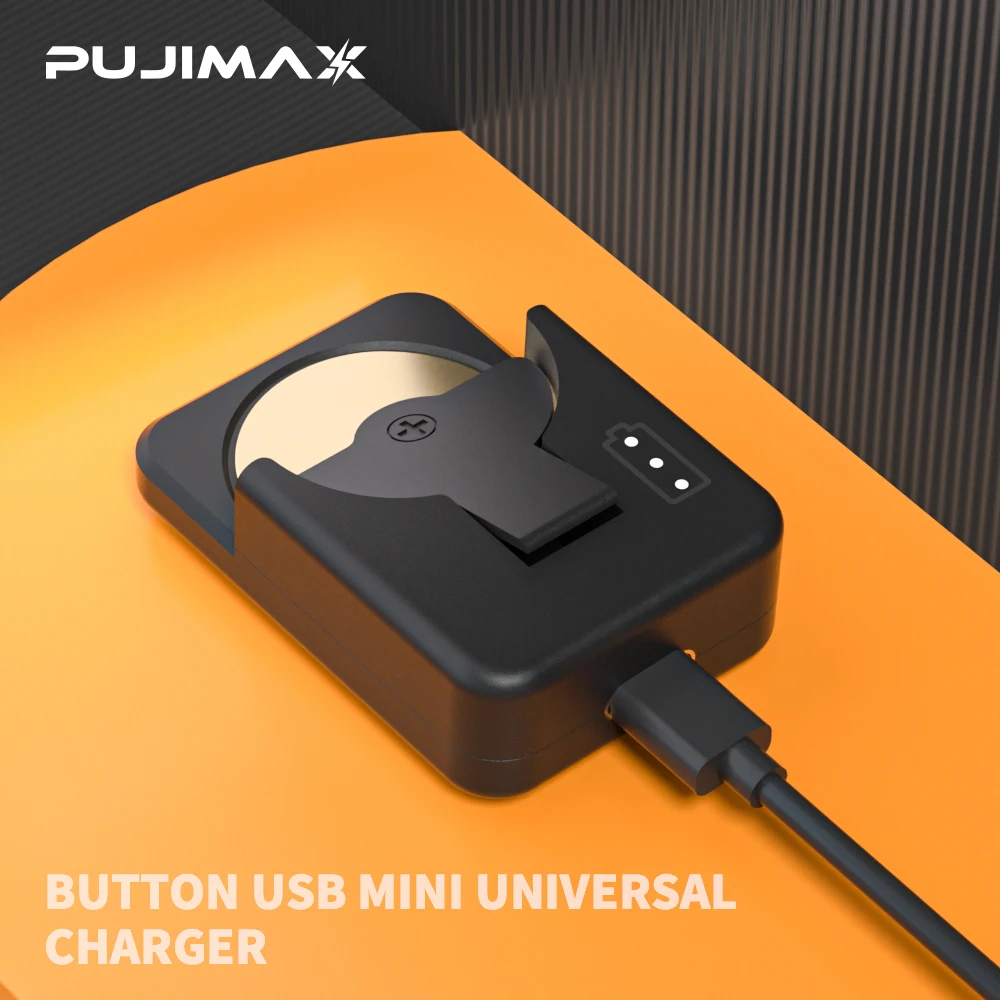 Portable Button Battery Charger Universal Mini Coin Cells Charger with LED Indicator Light for LIR2016 LIR2025 LIR2032 LIR1025