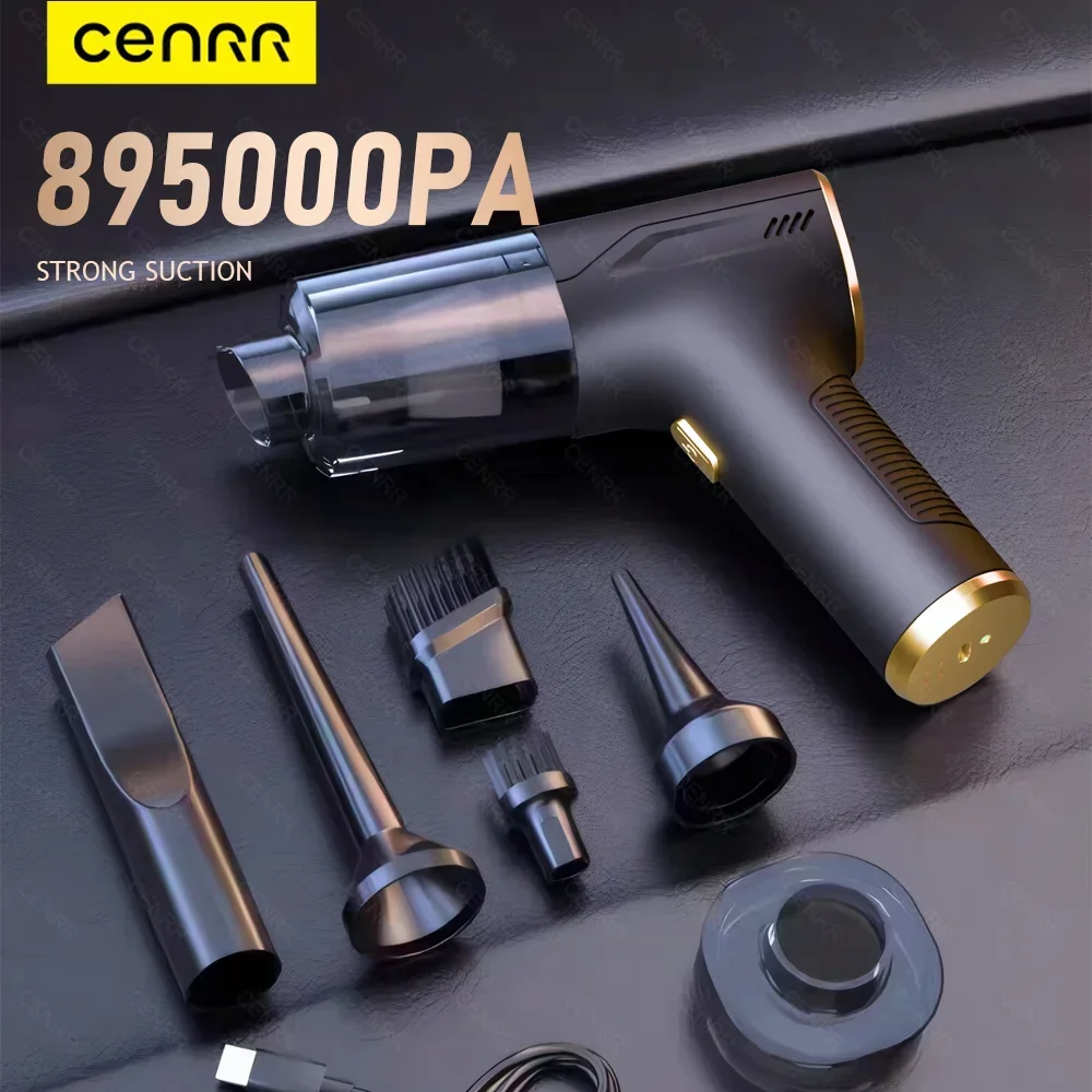 CENRR 895000PA Mini Car Vacuum Cleaner Strong Suction Cordless HandHeld Vacuum Cleaner Portable Powerful Cleaner Home Appliance