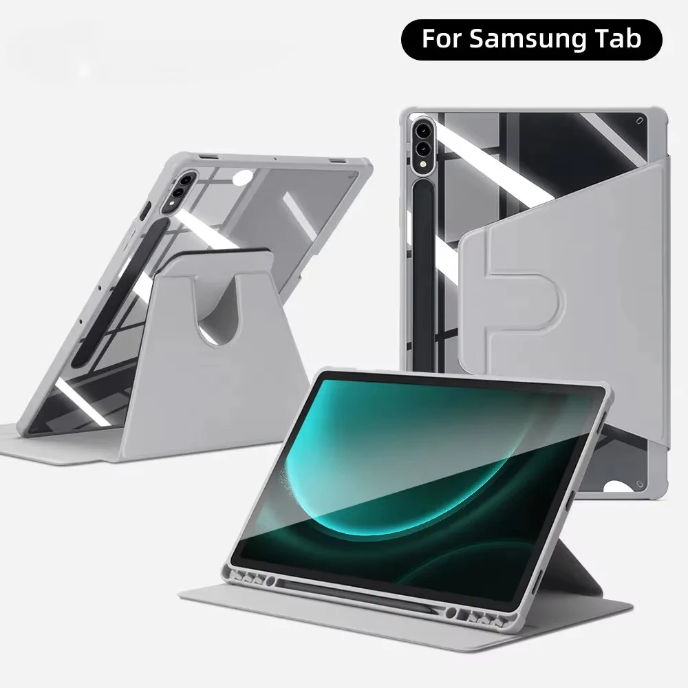 Case For Samsung Galaxy Tablet Case Tab S10 S9 FE 10. 9 A9 S7 S8 Plus 12.4 11 A8 Smart Auto Sleep Wake Function Acrylic Cover