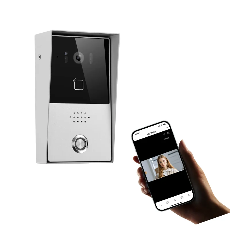 2025 Tuya Smart POE Powered Wi-Fi Video Doorbell System OLED Intercom Flip Design Outdoor Use Wireless Camera Home Security