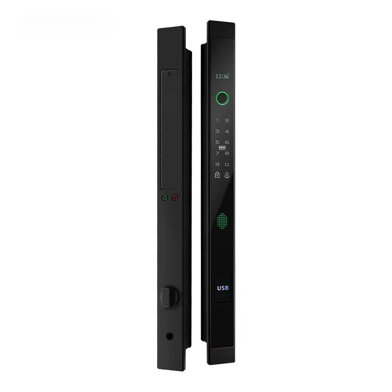 Fingerprint Lock 35MM Narrow Bezel Cell Phone Tuya Aluminum Door Code Lock Automatic Smart Door Locks