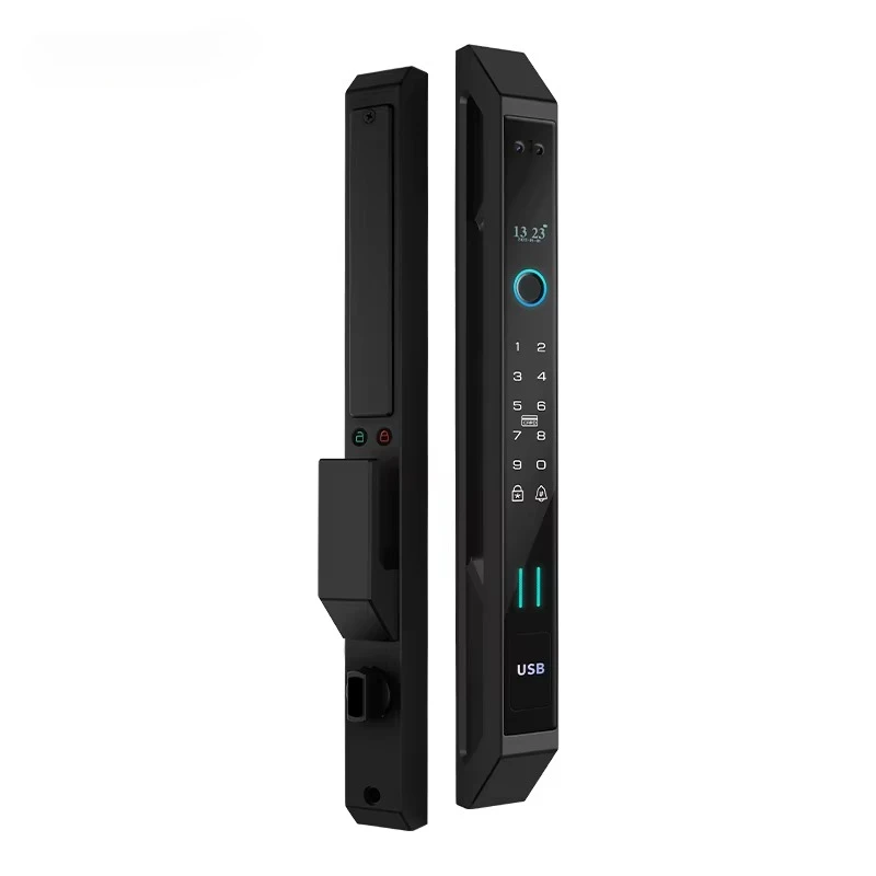 Face Recognition Fingerprint Lock 35MM Narrow Bezel Cell Phone Tuya Aluminum Door Code Lock Automatic Smart Door Locks