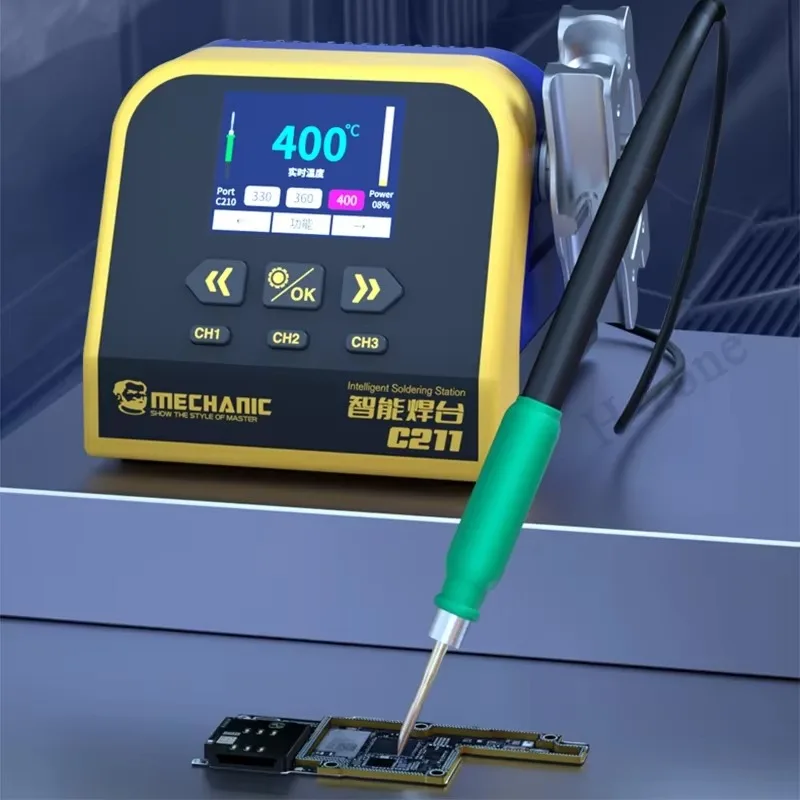 C211 Smart Soldering Station 2 Seconds Heating 130W Suitable for Mobile Phone PCB Repair C210 115 Handle Automatic Link