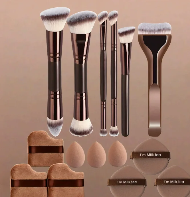 13/15pcs Professional Makeup Brush Set Portable Travel Makeup Brushes Dual-Ended Multifunctional Makeup Tools Set