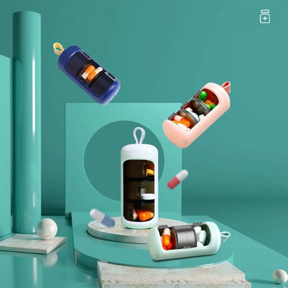 3 Gird Portable Plastic Box Tablet Splitters Plastic Pill Organizer Pill Boxes Travel Pill Case Pill Storage Box Pill Container
