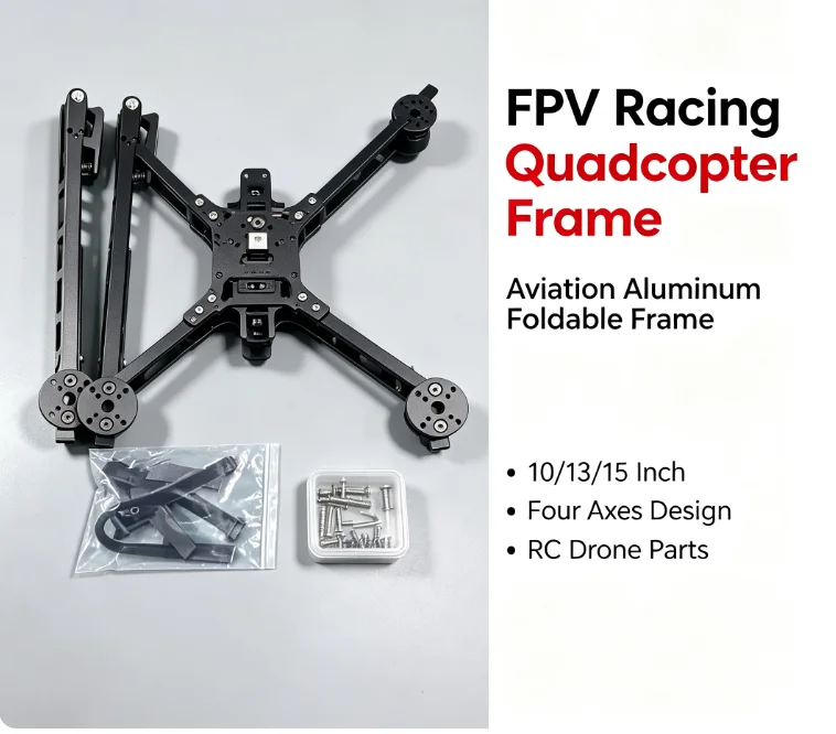 Foldable Aviation Aluminum FPV Racing Quadcopter Frame 10/13/15 Inch Alloy Drone Replacement Parts for RC Drone
