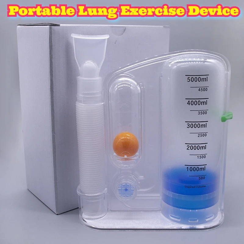 Portable Lung Exercise Device Adults Students Home Use Breathing Trainer Fitness Equipment Respiratory Muscle Strength Builder