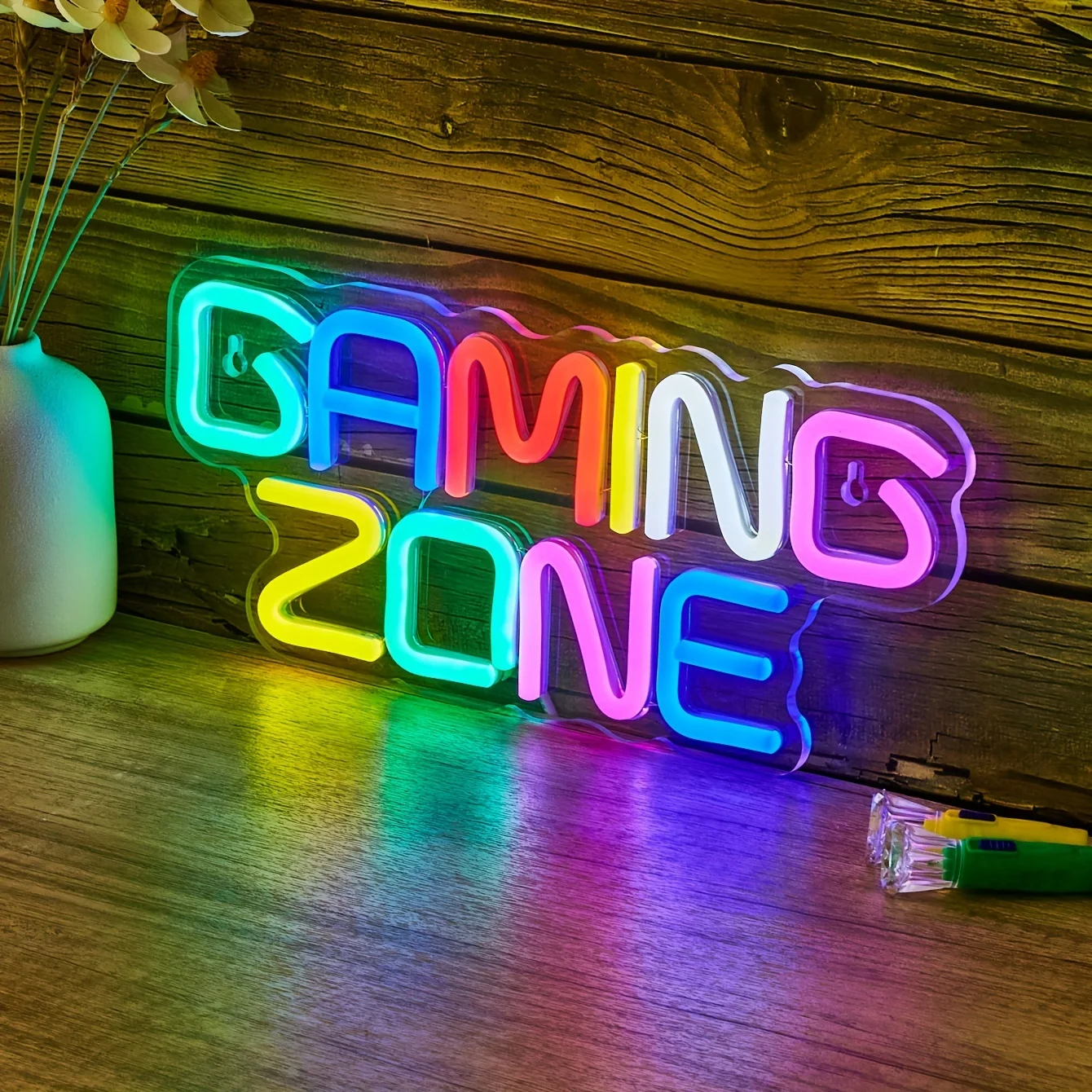 Gaming Zone Neon Led Sign for Wall Decor Game Neon Lights Signs with USB Powered for Game Room Bedroom Gifts Game