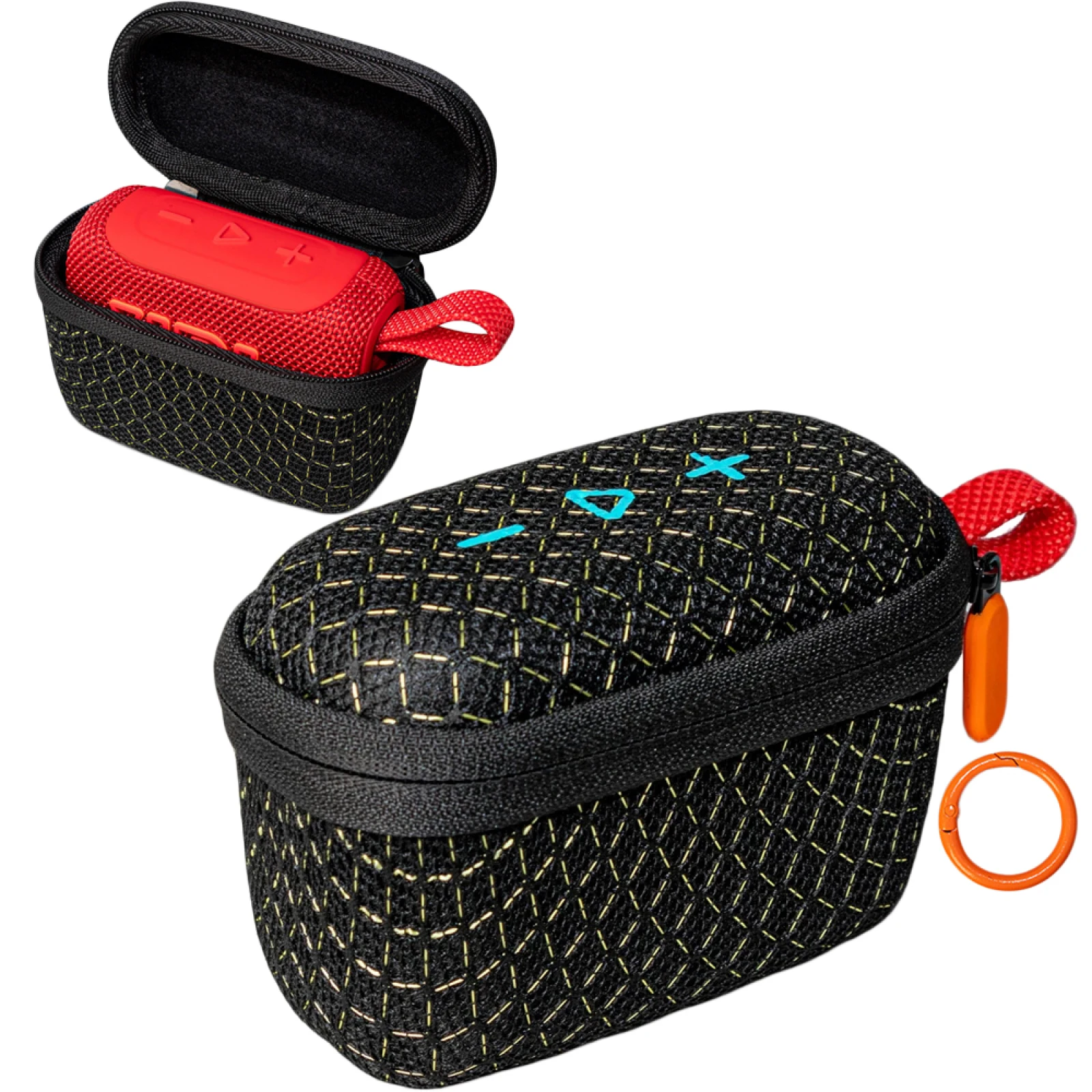 Hard Shell Travel Case for JBL Go 5 Speaker,Waterproof Portable Carrying Box for Go 5 Speaker, Storage Bag with Carabiner