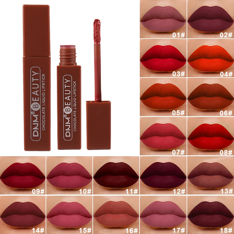 Velvety Matte Liquid Lipstick Long-lasting Lip Gloss Lip Makeup Cosmetics Moisturizing Lip Tint Waterproof Non-marking 1PCS