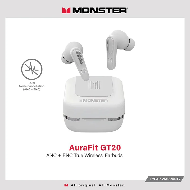 Original Monster Wireless Bluetooth Earphones ENC Noise Reduction Sports ANC HiFi Headphones Ultra Long Endurance Gaming Headset