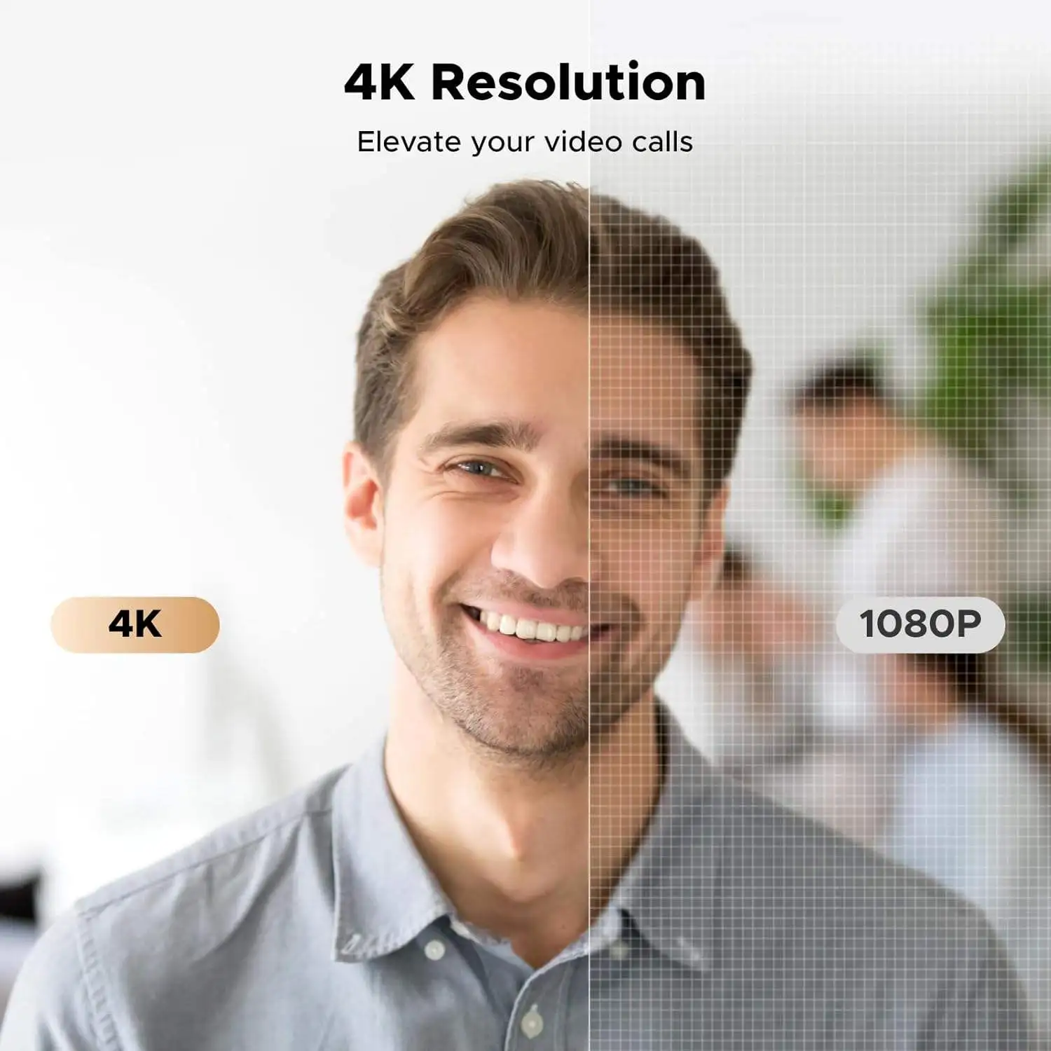 UGREEN 4K cam for PC Ultra HD 1080P 30FPS Camera with Microphone, Privacy Cover, 70° Fov, PDAF Autofocus