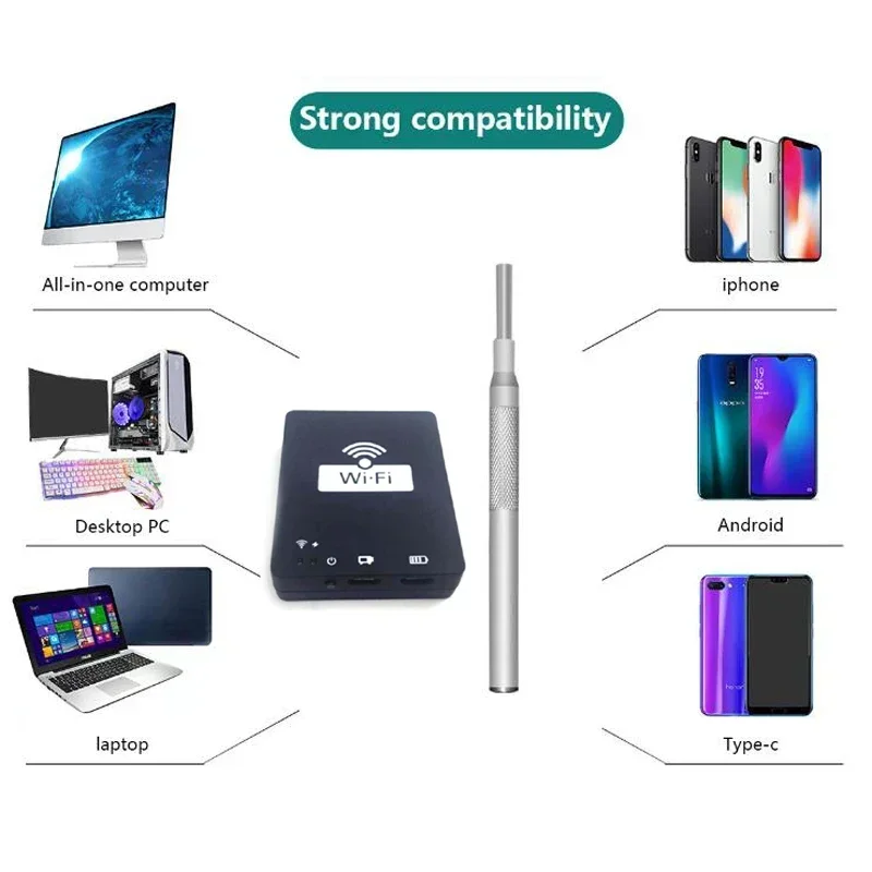 3.9MM Waterproof USB Medical Endoscope Inspection Camera + Wireless WIFI Box for IOS Android Cell Phone PC Ear Nose Borescope