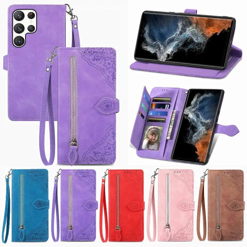 Flip Cover Wallet Case Card For ZTE Axon 40 Ultra 30S Libero 5G III Blade L220 V41 V40 V30 A72 A71 A53 A51 A31 A7s Phone Case