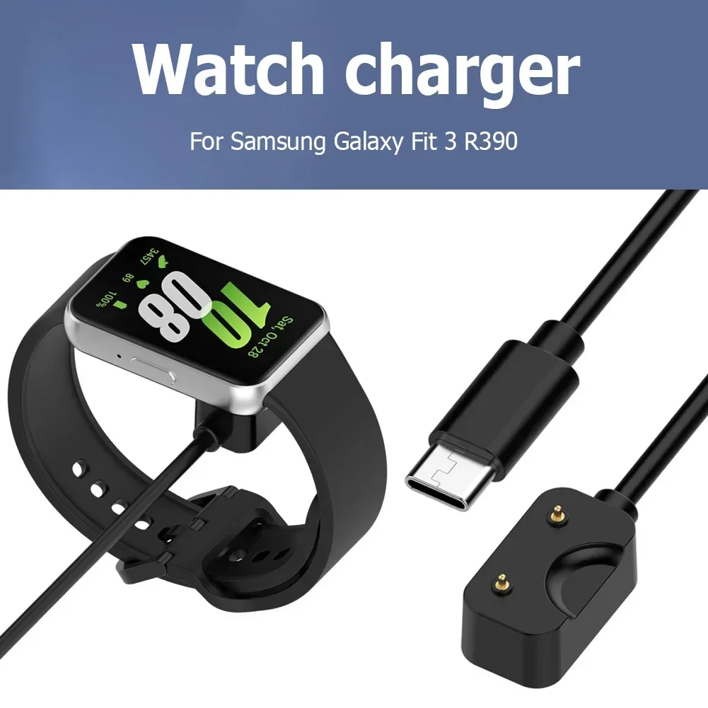 USB/Type C Charging Cable for Samsung Galaxy Fit 3 R390 Smart Watch Power Charge Wire Smartband Dock Charger Adapter